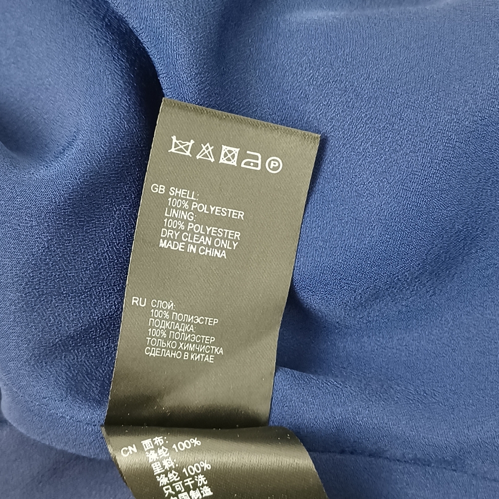 Reiss Tascha Maxi Dress Size 6 Women Wedding Guest V Neck Sleeveless In Navy - Picture 14 of 14
